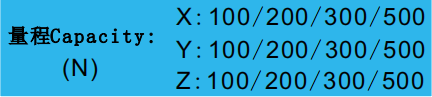 CAZF-3D60三維力傳感器量程圖